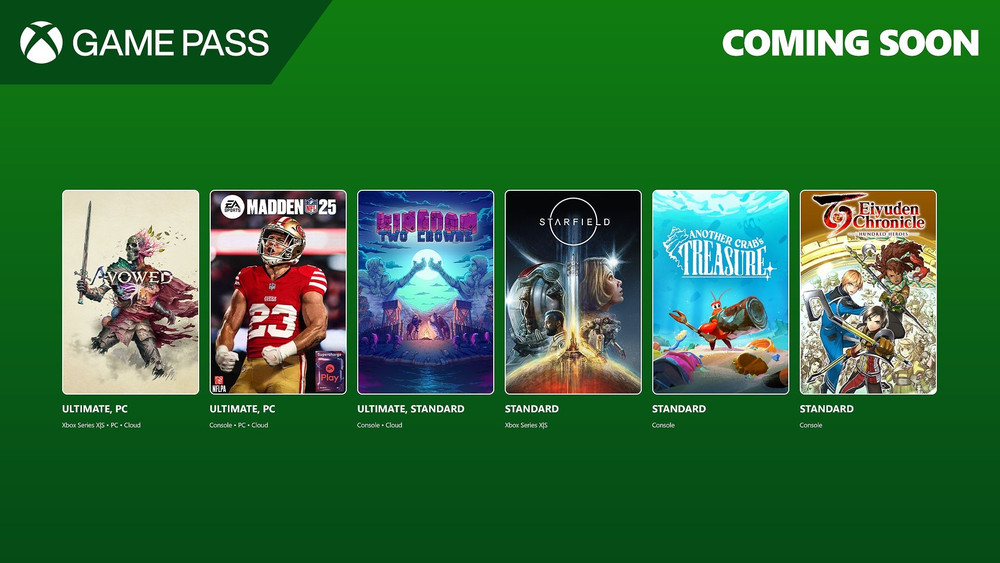 Avowed, NFL 25 y más llegan a Xbox Game Pass este febrero