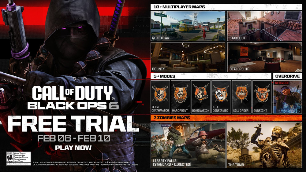 Spieler können den Multiplayer und die Zombies von Black Ops 6 vom 6. bis 10. Februar kostenlos ausprobieren