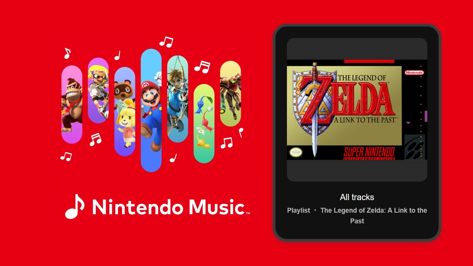 The soundtrack for The Legend of Zelda: A Link to the Past is now available on Nintendo Music