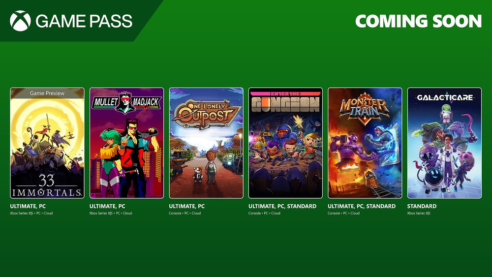 Xbox Game Pass : 33 Immortals, Enter the Gungeon et d'autres débarquent en mars
