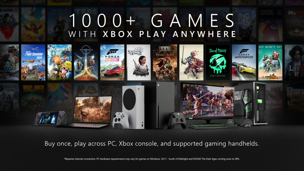 Plus de 1 000 jeux sont compatibles Xbox Play Anywhere