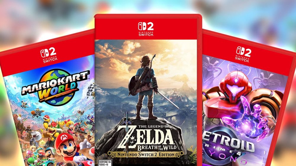 Un meilleur aperçu des boîtes de jeux Switch 2 qui sont exposées au Nintendo Museum