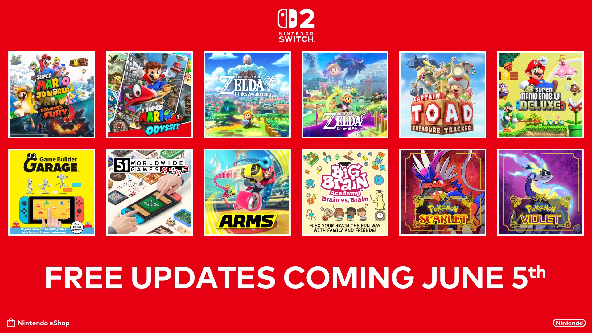 Nintendo details free improvements to Switch games on Switch 2