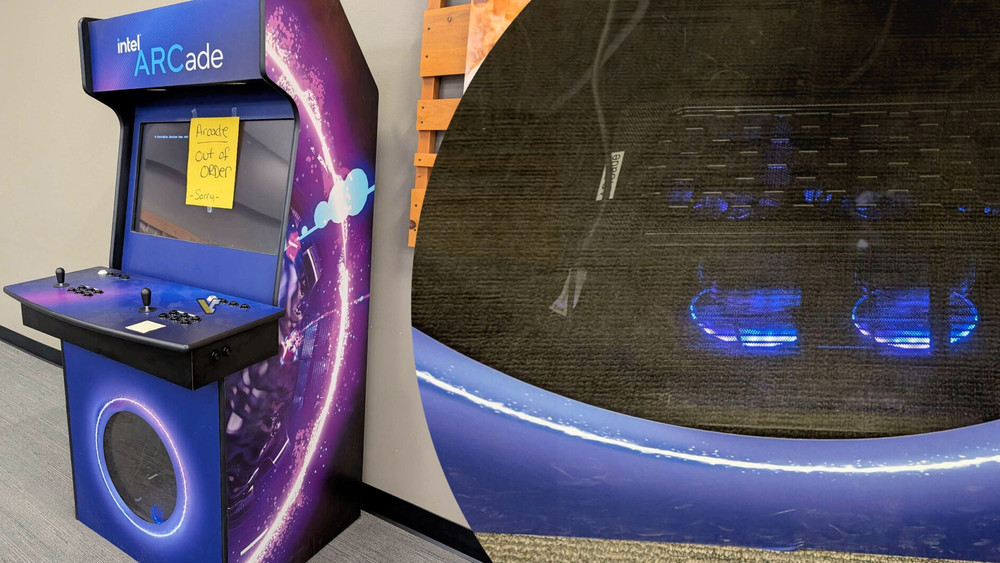 Intel ARCade: un terminale arcade alimentato da Arc A7 visto presso Intel