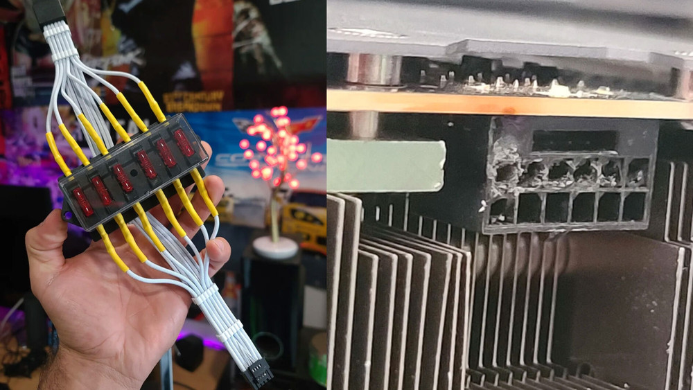 A gamer has created a fused cable to prevent his RTX 4090 from overheating