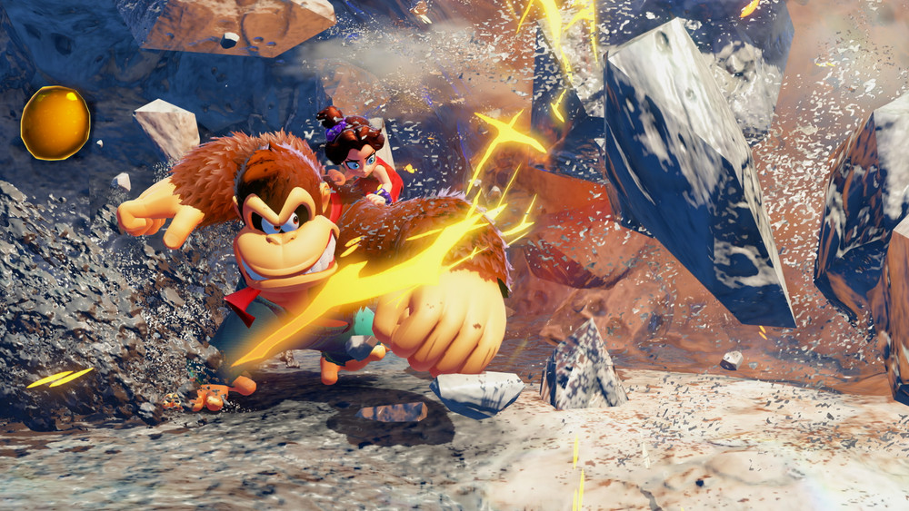 Donkey Kong Bananza: ein kleiner Clip, der die Zerstörung im Spiel zeigt