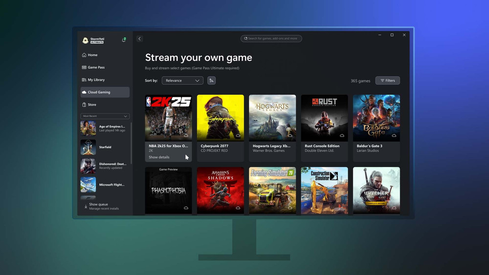 La actualización de julio para Xbox te permite jugar a tus juegos en PC a través de la nube