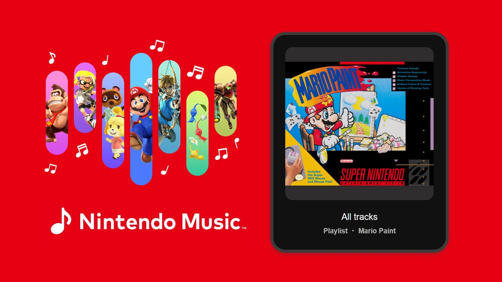 Mario Paint s'invite aussi dans l'application Nintendo Music
