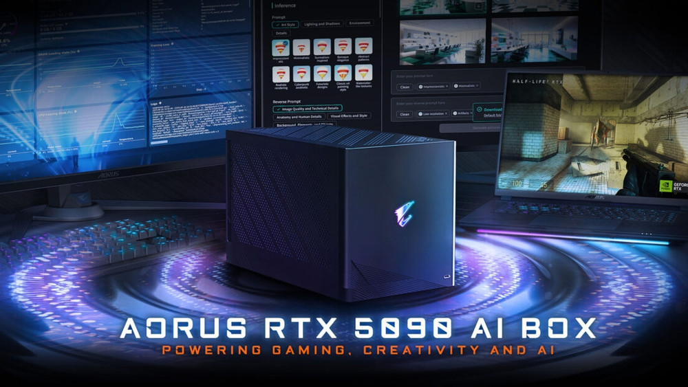Gigabyte lança a eGPU AORUS RTX 5090 AI BOX com Thunderbolt 5