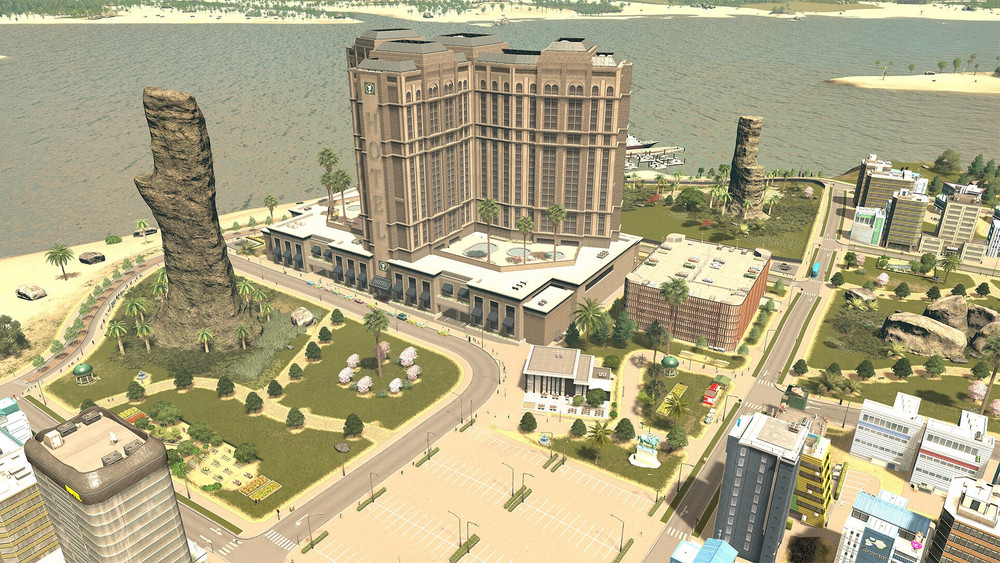 The "Hotels & Retreats" mini-expansion for Cities: Skylines is releasing today