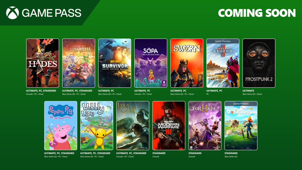 Xbox Game Pass: Hades, Visions of Mana, Frostpunk 2 e outros chegam em breve
