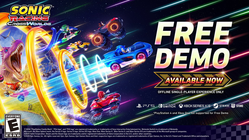 La demo di Sonic Racing: CrossWorlds è ora disponibile
