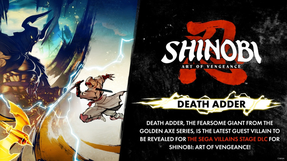 SHINOBI: Art of Vengeance will feature a Golden Axe villain in a future DLC