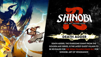 SHINOBI: Art of Vengeance receberá um vilão de Golden Axe num futuro DLC