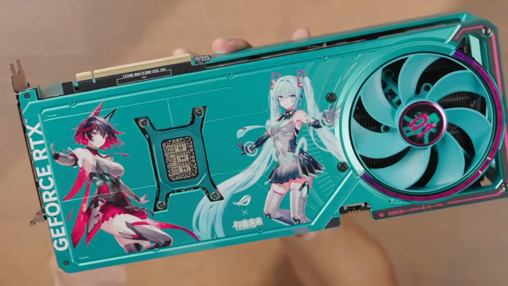 The ASUS RTX 5080 Hatsune Miku Edition is listed at $1,899 and the RTX 5090 ROG Astral BTF OC at $3,499