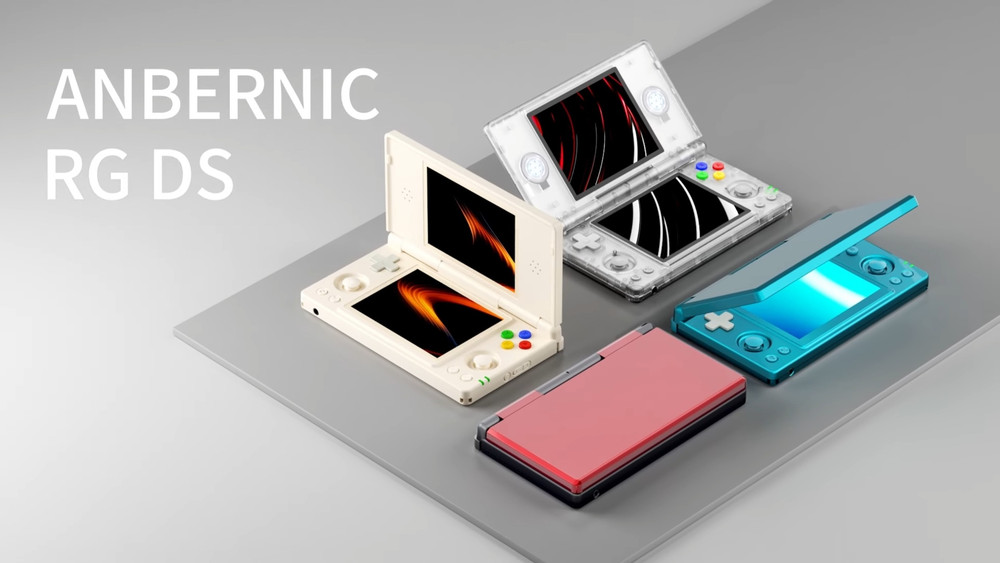 Here's the Anbernic RG DS, a new dual-screen retro gaming handheld