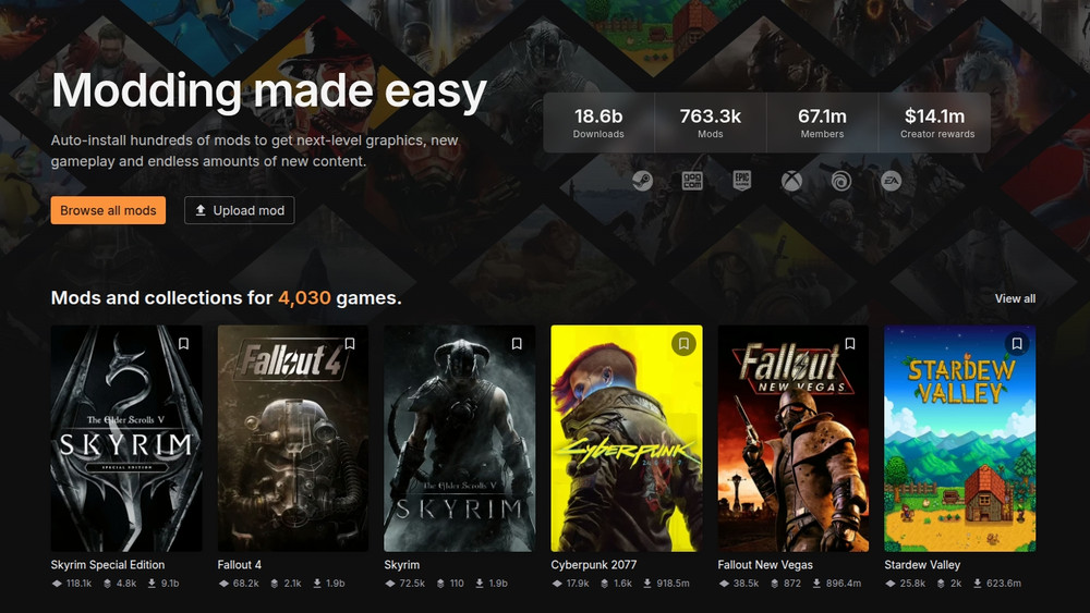 Instant Gaming y Nexus Mods han pasado a ser socios