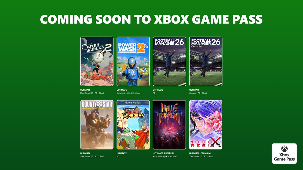 Xbox Game Pass: PowerWash Simulator 2, The Outer Worlds 2, Football Manager 26 und mehr kommen bald