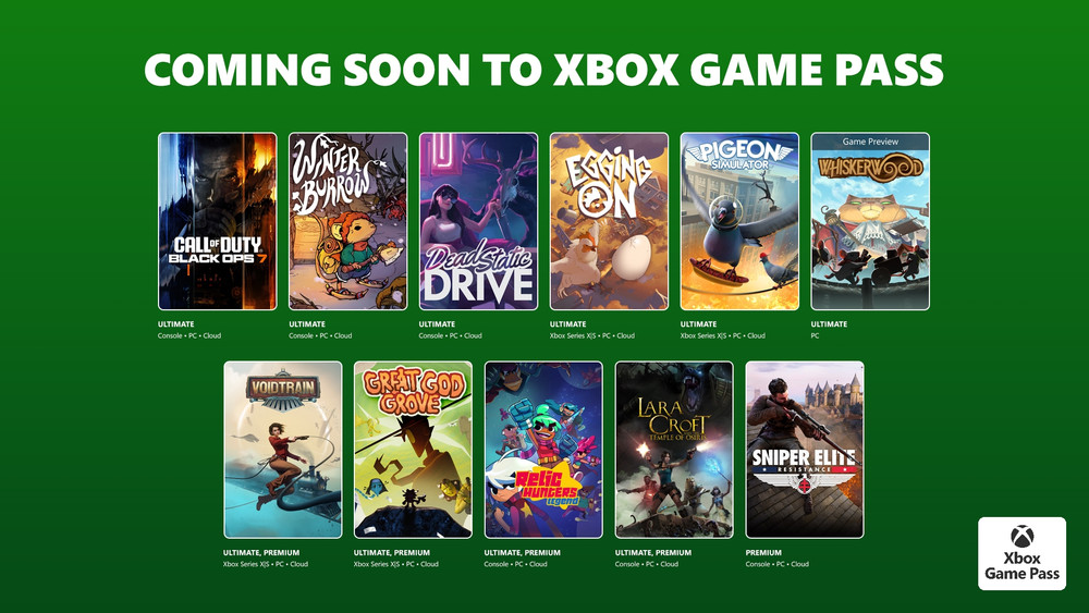 A chegar à Xbox Game Pass em novembro: Black Ops 7, Eggin On, Voidtrain e mais