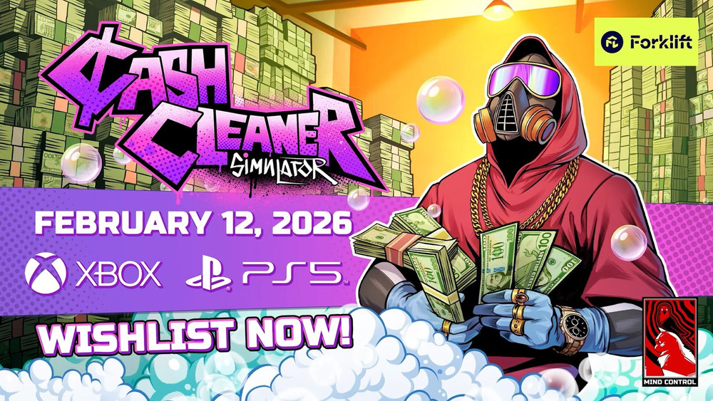 Cash Cleaner Simulator is coming to PS5 and Xbox Series on February 12, 2025