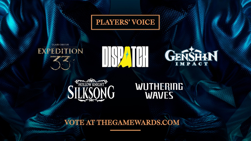Ya puedes votar el juego favorito del público de entre cinco finalistas para los Game Awards 2025