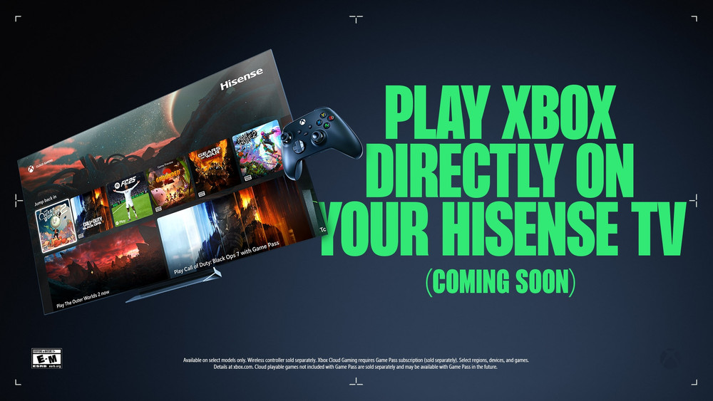 Xbox: Die App kommt 2026 auf Hisense- und V homeOS-Fernseher