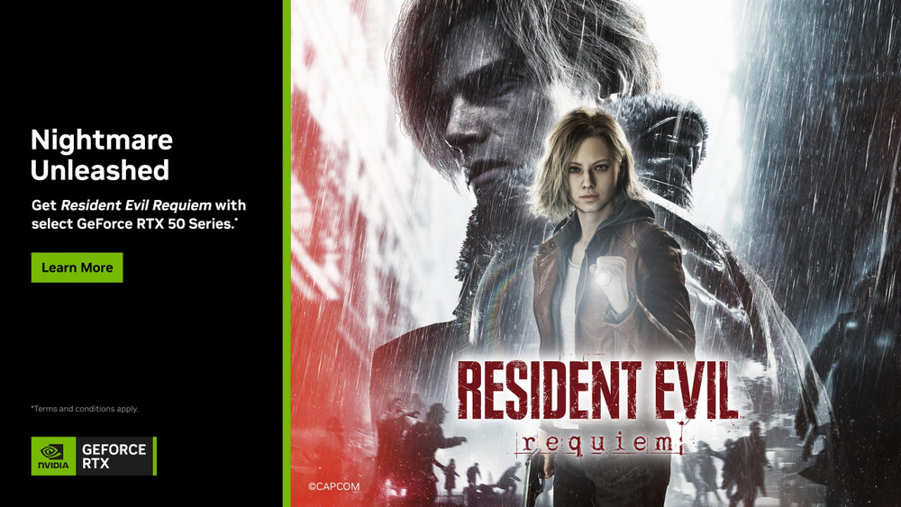 The purchase of an RTX 50 comes with Resident Evil Requiem