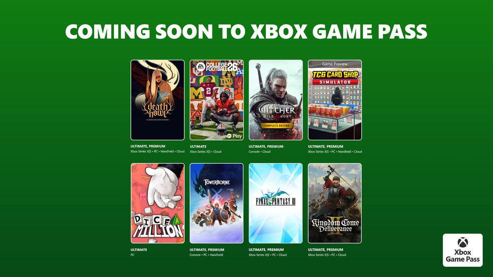 Xbox Game Pass: Kingdom Come Deliverance 2, The Witcher 3 e altri giochi in arrivo