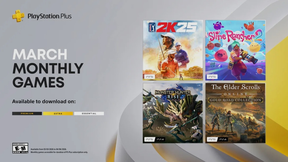 PlayStation Plus: PGA Tour 2K25, Monster Hunter Rise e altri titoli in arrivo dal 3 marzo