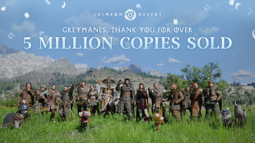 Crimson Desert has sold over 5 million copies worldwide