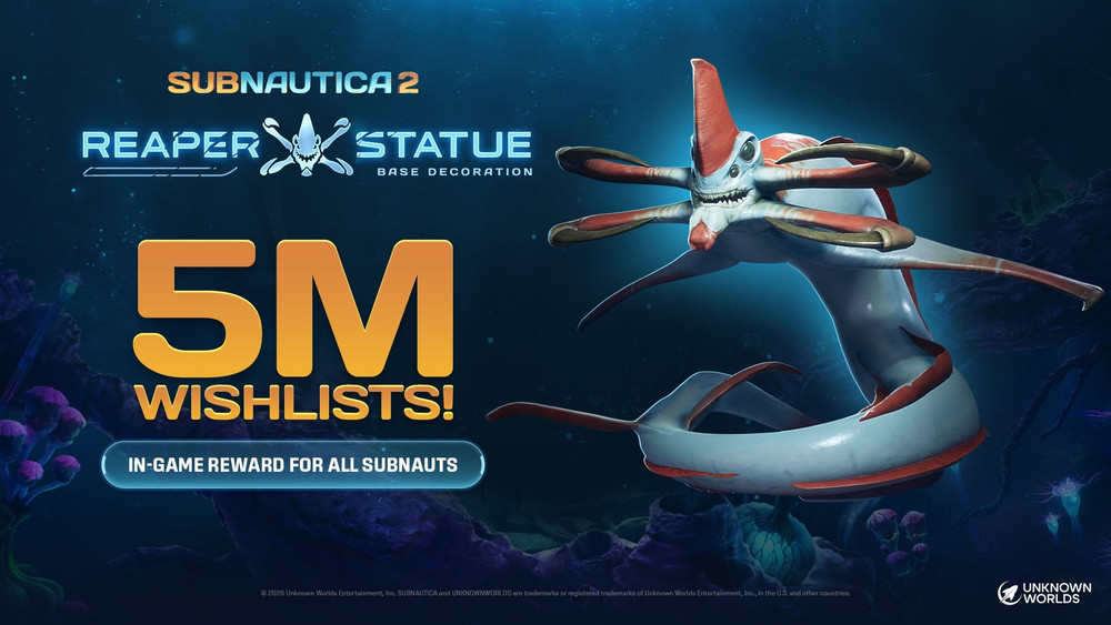 Subnautica 2 atteint les 5 millions de wishlists et offrira un petit cadeau aux joueurs
