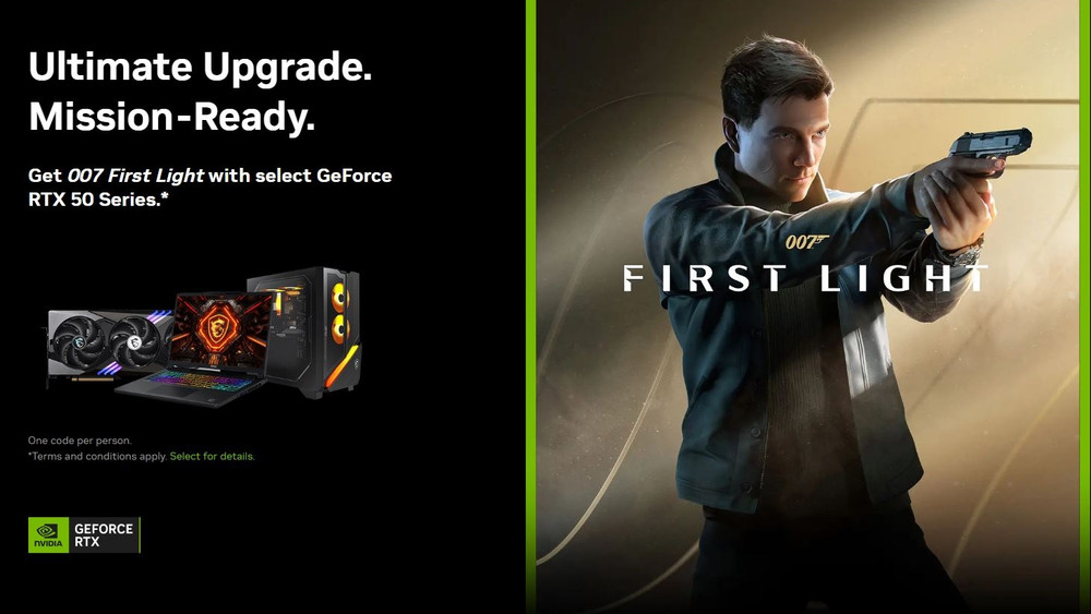 007 First Light será incluído na compra de uma RTX 50