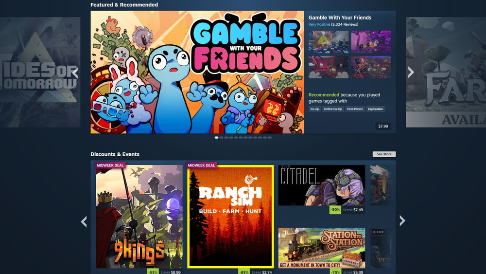 Steam ha rinnovato la sua home page
