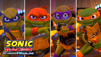 The Teenage Mutant Ninja Turtles DLC is now available on Sonic Racing: CrossWorlds