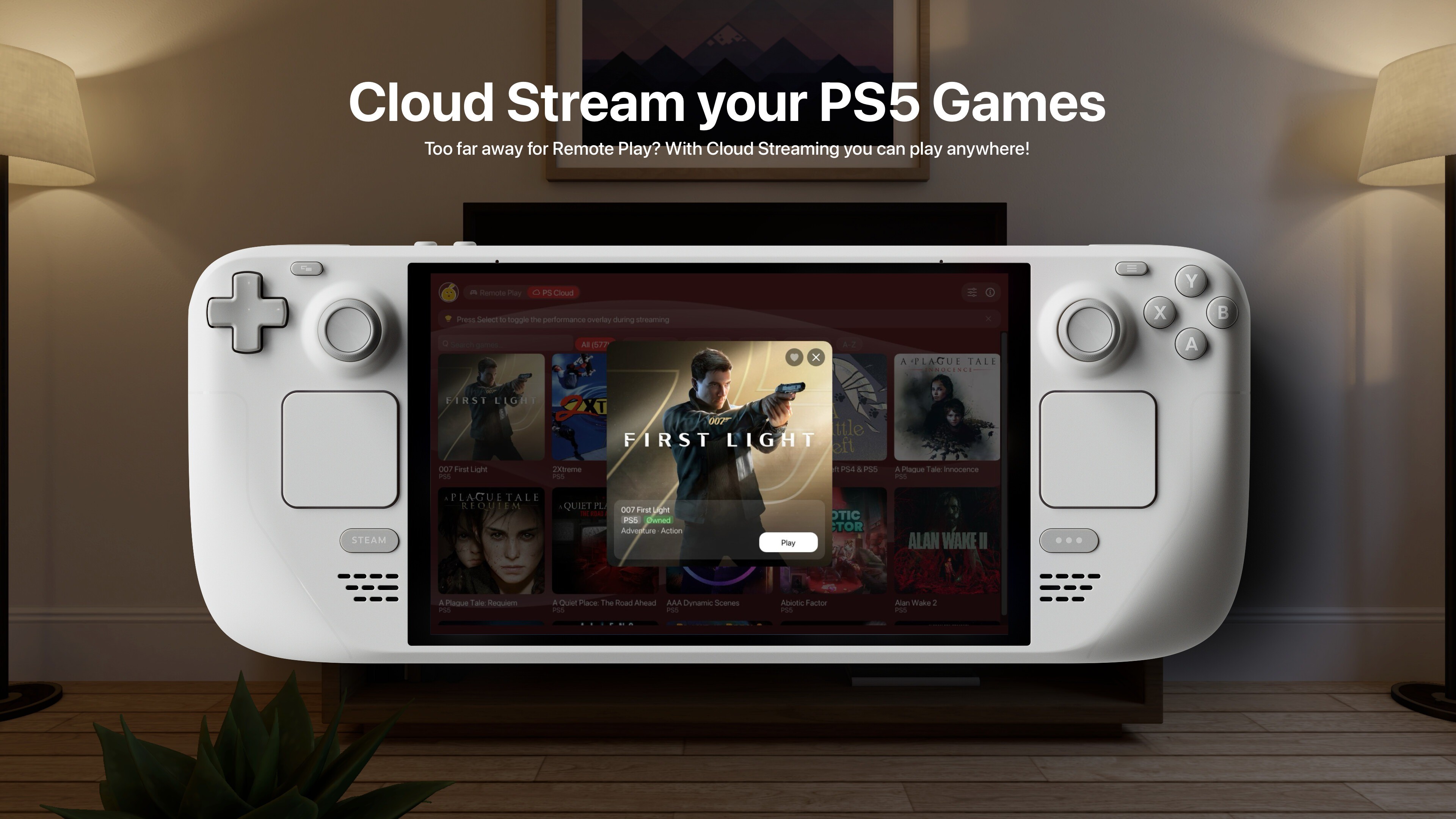 Asobi Remote Play application Steam Deck streaming PS5 Linux Inside Internet