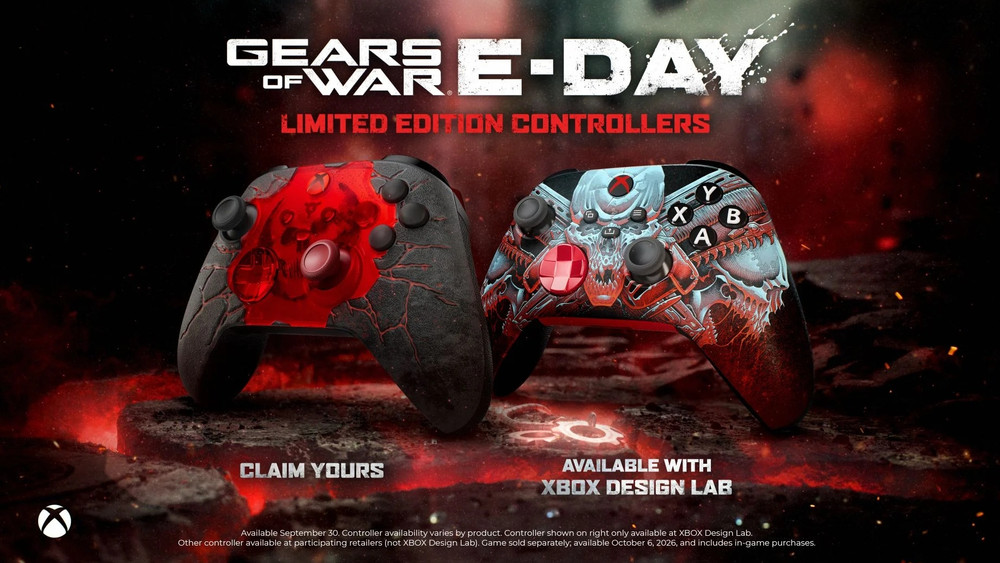 XBOX ha anunciado mandos de edición limitada de Gears of War: E-Day y nuevas opciones para el Design Lab