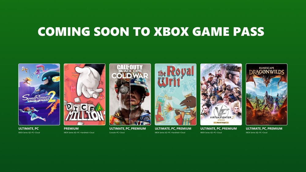 XBOX Game Pass : Call of Duty Black Ops Cold War, RuneScape Dragonwilds et d'autres arrivent
