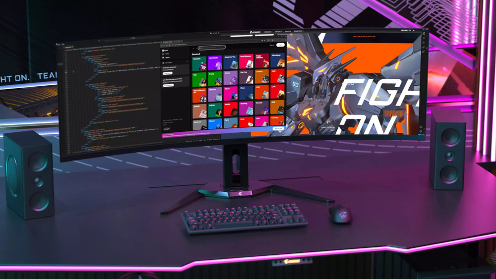 Gigabyte soon to launch a new 49" QD-OLED 144 Hz gaming display