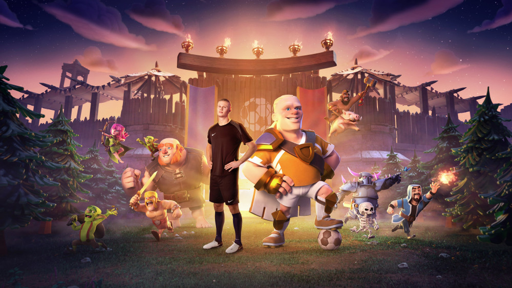 El jugador de fútbol Erling Haaland es la primera persona en salir en Clash of Clans