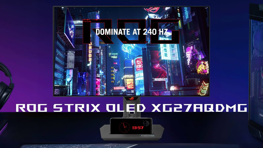 ASUS presenta il display gaming OLED ROG Strix, il modello XG27AQDM