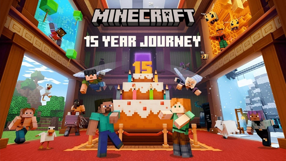 Minecraft festeggia il suo quindicesimo compleanno con una mappa gratuita ricca di attività