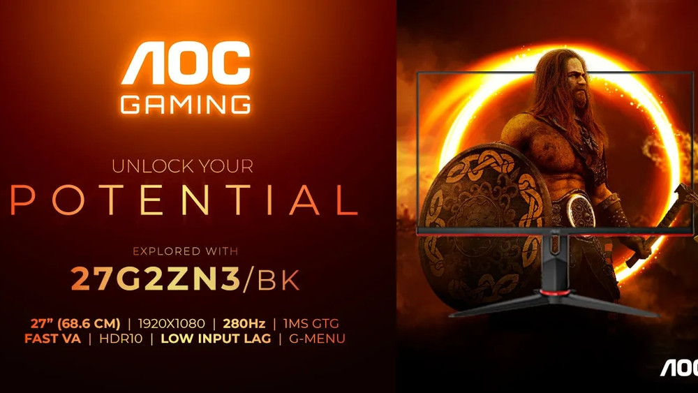 Ya disponible el monitor gaming de 27" AOC 27G2ZN3/BK por 189,99 $