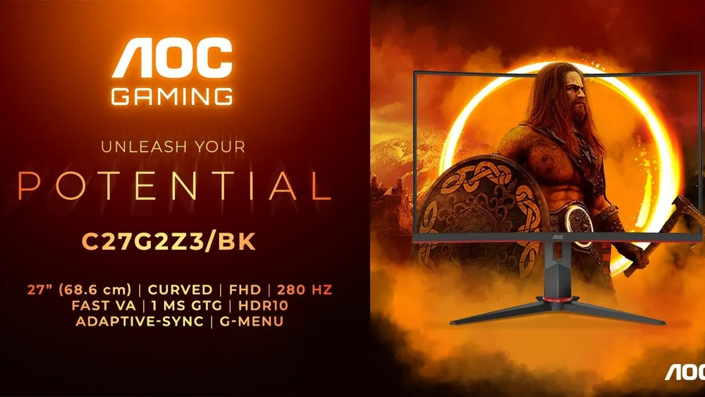 AOC announces a new $235 27-inch Full HD gaming display, the C27G2Z3/BK