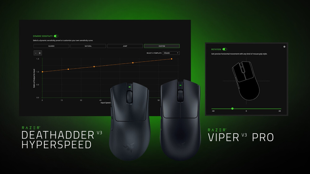 Verbesserung der dynamischen Empfindlichkeit der Razer Viper V3 Pro und DeathAdder V3 HyperSpeed Mäuse