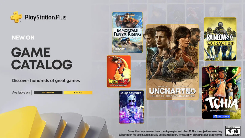 Uncharted: Legacy of Thieves Collection, Tchia, Ghostwire Tokyo, and many more are coming to PlayStation Plus on March 21