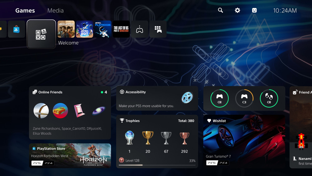 Ya está disponible el Centro de Bienvenida de la PS5