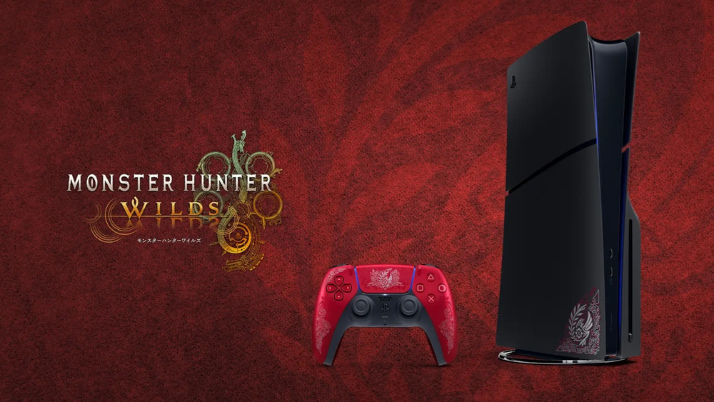 Monster Hunter Wilds: Ein DualSense und eine PS5-Frontblende in den Farben des Spiels kommen nach Japan