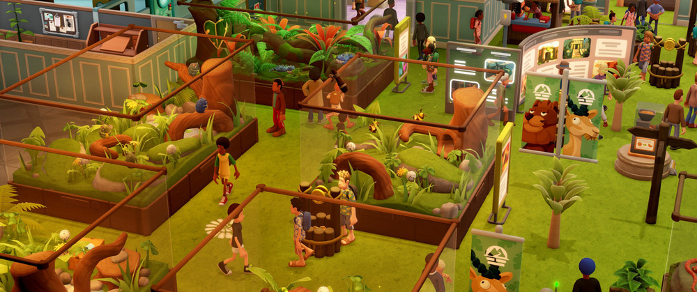 Plan large sur la zone des vivariums du musée