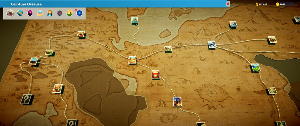 Visuel de l’une des cartes d’expéditions, celle du désert