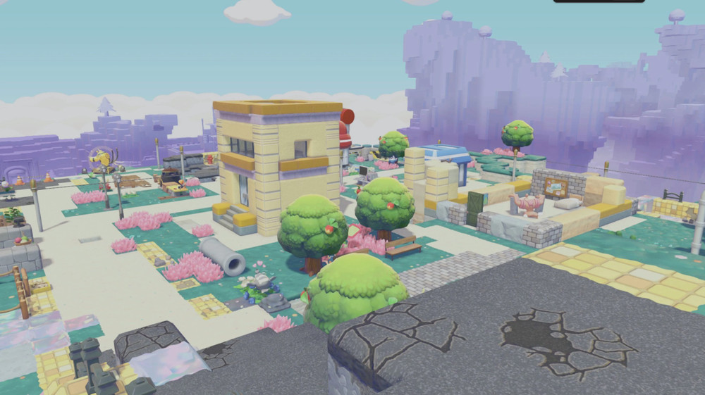 Vue d’ensemble d’un des biomes explorables du jeu
